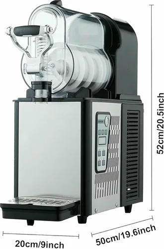 Vista 2 de Máquina comercial para granizados, 300 W, fabricante de bebidas congeladas Margarita de acero inoxidable, dispensador eléctrico de bebidas de 3 l