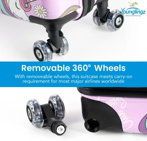 Vista 29 de Younglingz LIL FLYER GO 21" - Maleta de mano para niños, Motocicleta verde V2