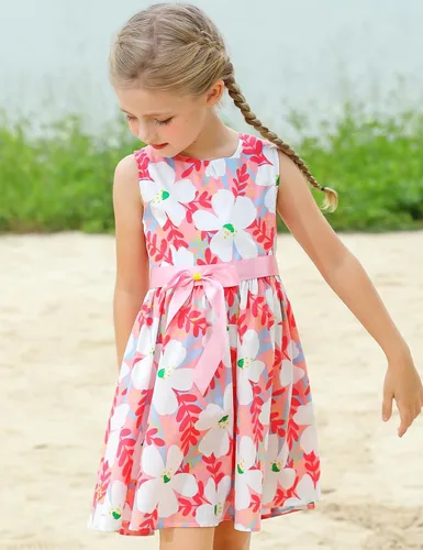 Vista 34 de Vestido de verano para niña, de algodón, con diseño floral