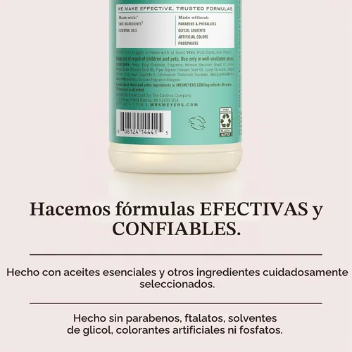 Vista 5 de Meyer's Clean Day, limpiador diario multisuperficie, fórmula libre de crueldad, aroma a albahaca, 16 onzas