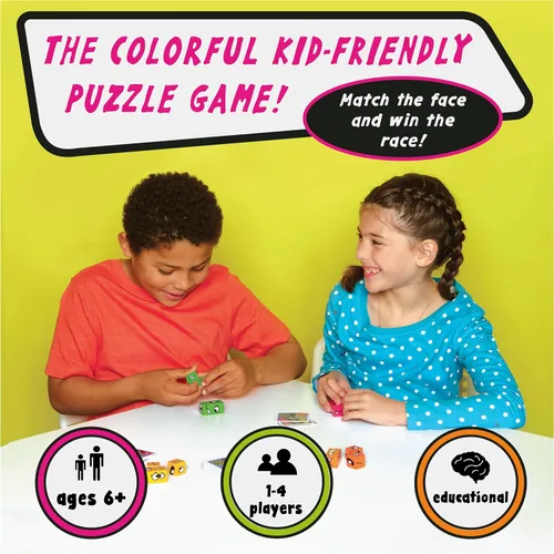 Vista 2 de BLUE ORANGE GAMES Cubeez - Rompecabezas de expresión original a juego con cubos de madera, 1 a 4 jugadores, a partir de 6 años