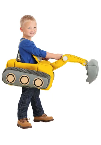 Vista 3 de Disfraz de Excavadora para Niños Pequeños Multicolor