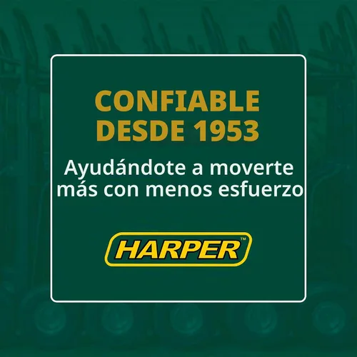 Vista 7 de Harper Trucks K54B85C - Camión de mano de acero, 600 libras de capacidad, 2 ruedas con mango continuo, ruedas de goma sólida de 8 pulgadas
