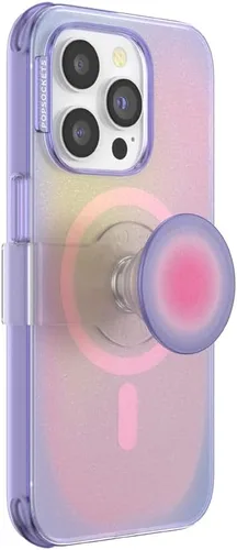 Vista 15 de Funda PopSockets para iPhone 14 con agarre telefónico y deslizador compatible con MagSafe, funda para iPhone 14, compatible con carga inalámbrica