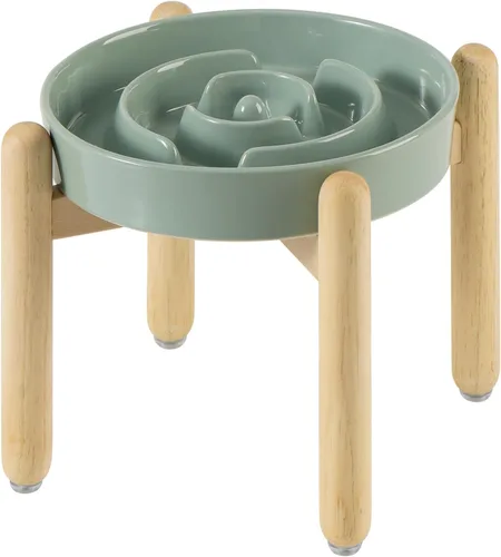 Vista 59 de Havniva Cuencos elevados para perros de alimentación lenta, 6.1 pulgadas 1 x café marrón - C