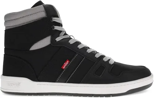 Vista 6 de Levi's BB Hi CZ - Botas de deporte casuales de moda para hombre, NegroGris