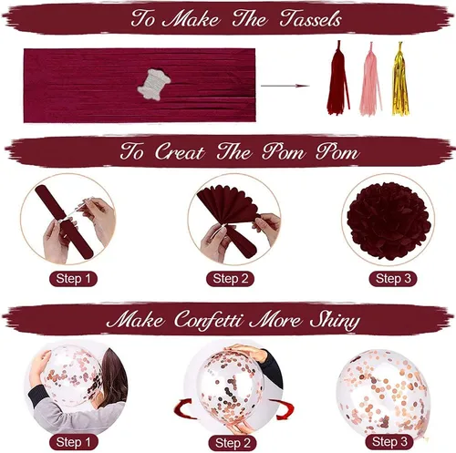 Vista 7 de Decoraciones de cumpleaños para mujer, decoraciones de fiesta de cumpleaños rosa con globos blancos, pancarta de feliz cumpleaños para despedida