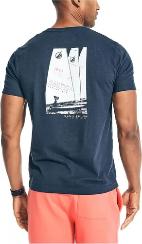 Vista 2 de Nautica Camiseta gráfica Ocean Challenge para hombre de forma sostenible
