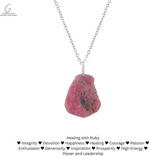 Vista 21 de Collar de piedras preciosas crudas piedras de nacimiento de plata