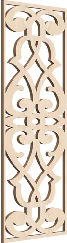 Vista 10 de 9 3/8"W x 24 3/8"H x 1/4"T Bellaire Decorativos Paneles de pared de madera calado, abedul