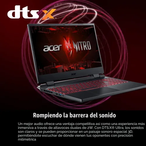Vista 8 de Acer Nitro 5 AN515-58-525P Laptop para juegos Intel Core i5-12500H GPU NVIDIA GeForce RTX 3050 Laptop Pantalla IPS FHD de 15.6 pulgadas 144Hz