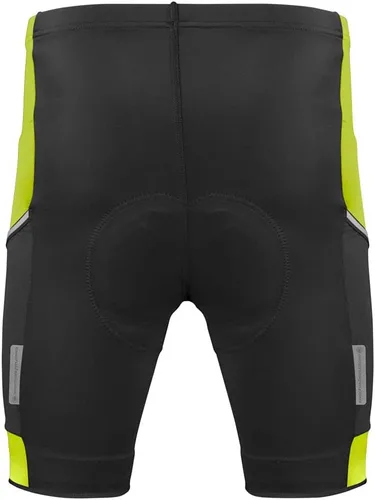 Vista 3 de Pantalones cortos de ciclismo acolchados todo el día para hombre Bolsillos laterales reflectantes de malla Fabricado en Estados Unidos