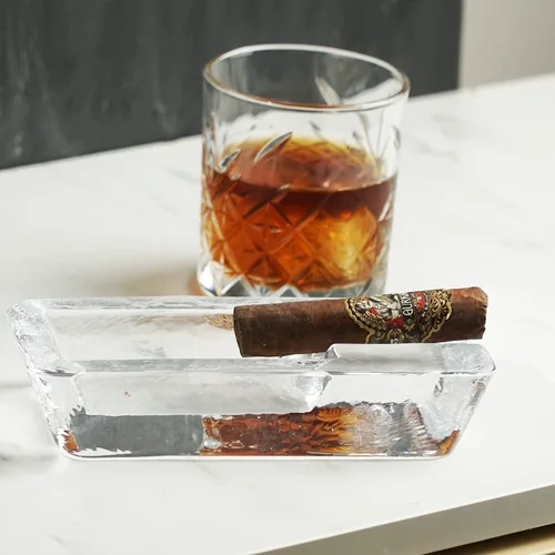 Vista 7 de The Buybox Cenicero grande para cigarrillos al aire libre, vidrio pesado grande para patio/exteriores/ceniceros de cenizas de cigarros grande