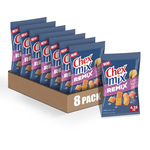 Vista 9 de Chex Mix Remix - Mezcla de bocadillos de pizza con queso, tamaño familiar
