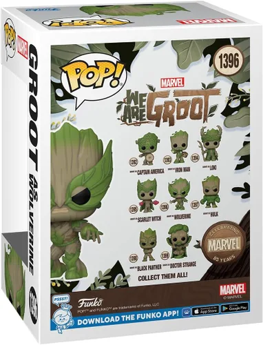 Vista 3 de Funko Pop! Marvel: We are Groot - Wolverine - Groot Shorts - Figura de vinilo coleccionable - Idea de regalo - Producto oficial - para niños