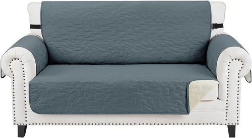 Vista 11 de CUCRAF Funda acolchada antideslizante para sofá, resistente al agua, protector de muebles para sofá de 1 cojín, apto para mascotas, funda de sofá