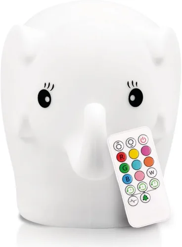 Vista 16 de Lumipets Pepper The Puppy Dog - Luz nocturna de silicona blanda para niños Bonita luz nocturna con control remoto y control táctil