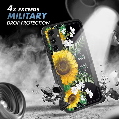 Vista 137 de Funda para Galaxy A14 5G, resistente de doble capa híbrida de policarbonato duro, goma suave, a prueba de golpes, funda protectora resistente