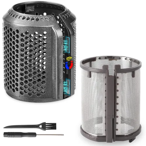 Vista 7 de Filtro magnético para secador de pelo + filtro interior compatible con Dyson Supersonic Negro