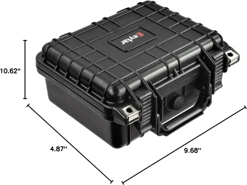 Vista 8 de Eylar Pequeña funda rígida para pistola de 10.62 pulgadas, resistente al agua, con estándares TSA de espuma