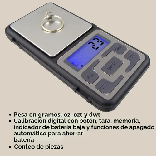 Vista 5 de GemOro Platinum MP601 - Báscula de joyería Báscula de cocina de bolsillo de clase premium Herramienta de precisión digital Lectura y precisión
