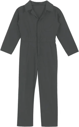 Vista 3 de JanJean Overol de moda de algodón para niños y niños manga larga cuello abatible cremallera frontal disfraz de cosplay casual