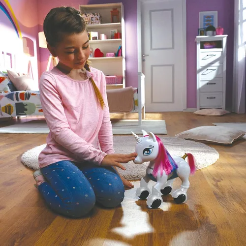 Vista 5 de LEXiBOOK Power Unicorn- Mi primer unicornio inteligente en entrenar, programable con control remoto, función de entrenamiento y control de gestos