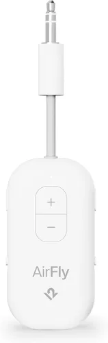 Vista 10 de AirFly Pro 2 Deluxe - Adaptador Bluetooth para avión, conecta 2 AirPods o auriculares inalámbricos - Transmisor/receptor Bluetooth AUX de 3.5mm