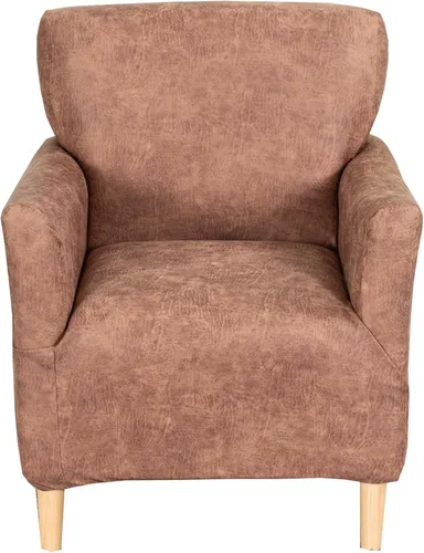 Vista 30 de CRFATOP - Funda elástica para sillón de mediados de siglo moderno de 1 pieza, fundas de silla de acento de jacquard con brazos, fundas de silla