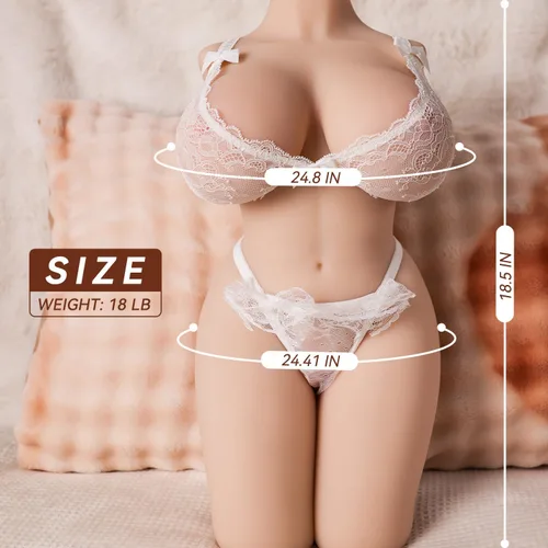 Vista 8 de Muñecas sexuales, juguetes sexuales masculinos para hombres, masturbador masculino realista, torso femenino realista con juego vaginal anal y senos