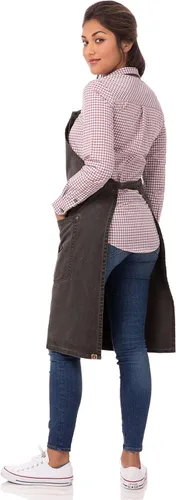 Vista 4 de Chef Works Delantal con babero unisex Dorset, Peltre