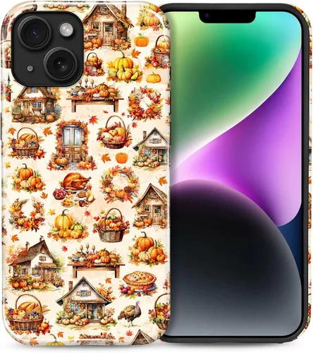 Vista 49 de Funda para iPhone 13 iPhone 14, a prueba de golpes, funda protectora híbrida de 2 capas, doble protección contra caídas, antiarañazos, diseño Rojo
