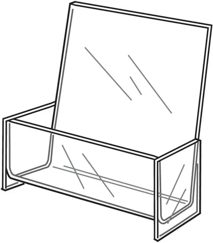 Vista 3 de 8.5 x 11 Clear Plastic Literature Holder Acrylic Display Stand Magazine Holder