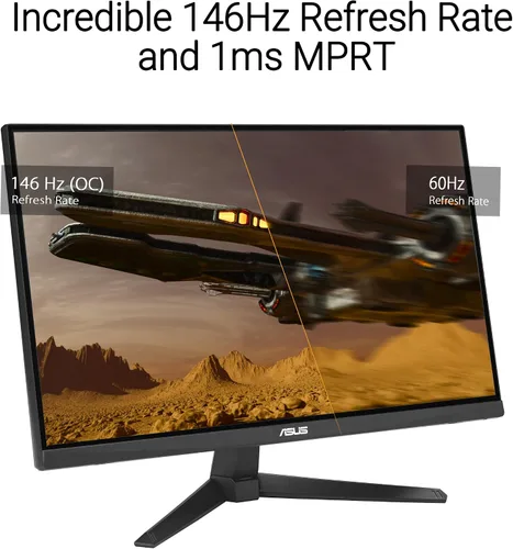 Vista 2 de ASUS TUF Gaming 24" (23.8" visible) Monitor 1080P (VG249QE5A) - FHD, overclock de 144Hz a 146Hz, IPS, sincronización de desenfoque de movimiento