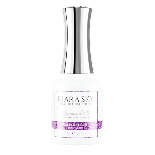 Vista 15 de KIARA SKY Esmalte de uñas Gel Polish DiamondFX con purpurina reflectante y efecto de polvo de diamante brillante, 0.5 fl oz, Beets It (morado)
