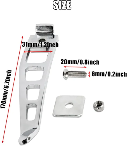 Vista 5 de Almohadilla de extensión de aluminio para Dyna 1993-2017, herramienta de asistencia de soporte lateral extensor de pie de cabra