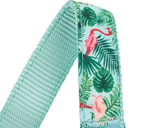Vista 8 de Martingale - Collar para perro con cadena de acero y hebilla de liberación rápida, ajustable, floral, sin tirones, collares de entrenamiento Flamenco