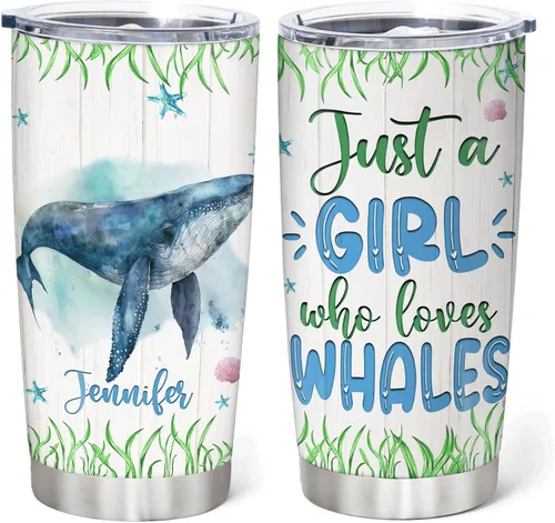Vista 13 de Hyturtle Regalos personalizados para los amantes de los ajolotes – Just A Girl Who Loves Axolotls - Vaso de acero inoxidable con nombre