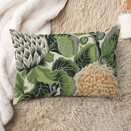 Vista 29 de ArogGeld Fundas de cojín de estilo chinoiserie, diseño de flores y pájaros, color rosa rubor, diseño de animales de pavo real, jardín asiático