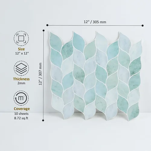 Vista 2 de HOMEART Azulejos de Hoja Despegables y Adhesivos para Salpicadero, Azulejos Autoadhesivos Amigables para Inquilinos para Pegar en la Pared