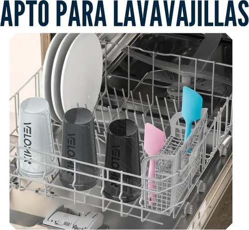 Vista 5 de VELOMIX -Paquete de 4 botellas mezcladoras de proteínas de 28 onzas para mezclas de proteínas - 4 batidores de alambre Vasos agitadores a prueba