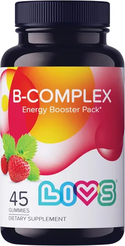 Vista 8 de LIVS Gomitas de vitamina B12 para adultos y niños Suplemento vegano de metilcobalamina B12 Energía, metabolismo y apoyo nervioso Sabor a