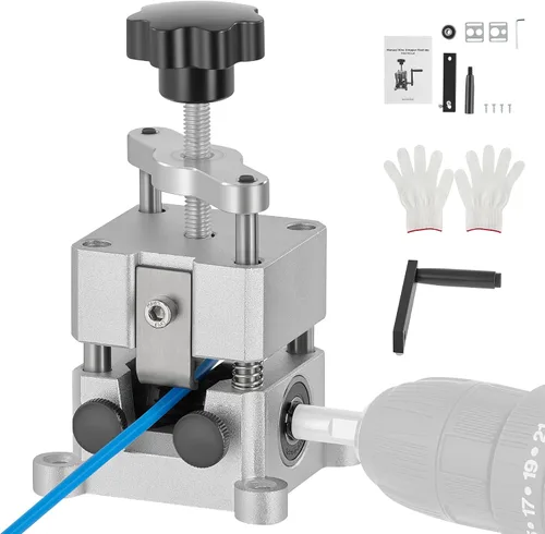 Vista 10 de CREWORKS - Máquina pelacables eléctrica, pelacables eléctrico para cables de cobre de 0.06 a 0.9 pulgadas (0.059-0.866 in) con 3 modos de operación