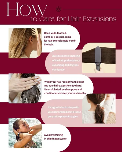 Vista 7 de Moresoo Extensiones de cabello humano real para coser, color negro natural