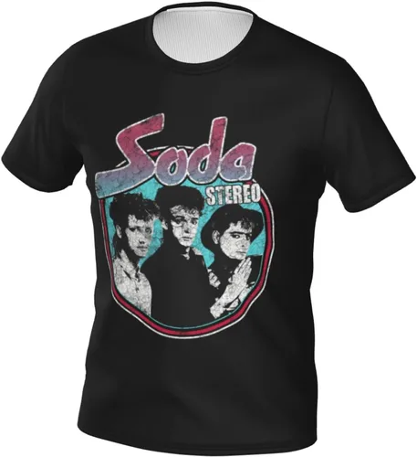 Vista 2 de Soda Stereo T Shirt Men's Summer Tee Casual Short Sleeve 3D Print T-Shirts