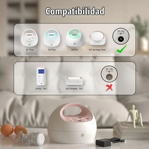 Vista 2 de Cargador de cable de alimentación de 12 V para Spectra S2 S2 Plus Negro