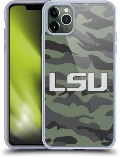 Vista 101 de Head Case Designs Funda de gel suave con licencia oficial de la Universidad Estatal de Louisiana LSU Camou compatible con Apple iPhone 7 Plus/iPhone