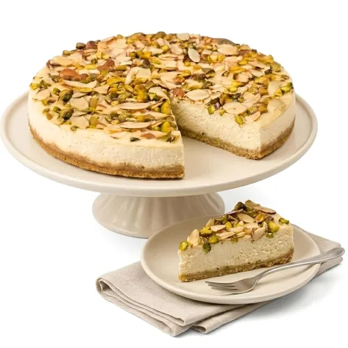 Vista 11 de ANDY ANAND CHOCOLATIER Tarta de queso de almendras sin azúcar de 9 pulgadas Apto para diabéticos, cremoso y increíblemente delicioso con queso