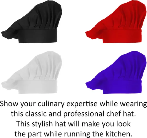 Vista 3 de Sombrero de chef con nombre personalizado - Sombrero de chef personalizado Premium Embroidery • Adjustable Hook & Loop Closure • Lightweight &