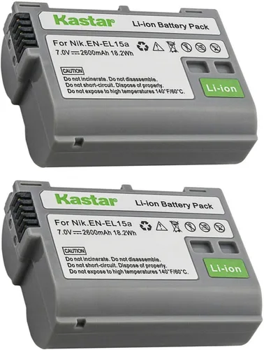 Vista 5 de Kastar Paquete de 1 batería de repuesto EN-EL15b / EL15a para Nikon D7000, D7100, D7200, D7500, Z 6, Z6, Z 7, Z7, Z 7 Q3, Z7Q3, 1 V1, D500, D600